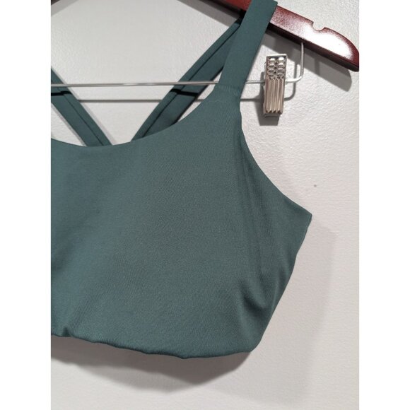 Girlfriend Collective Sports Bra Medium Dark Green Wire Free Running Athletic - Picture 4 of 12